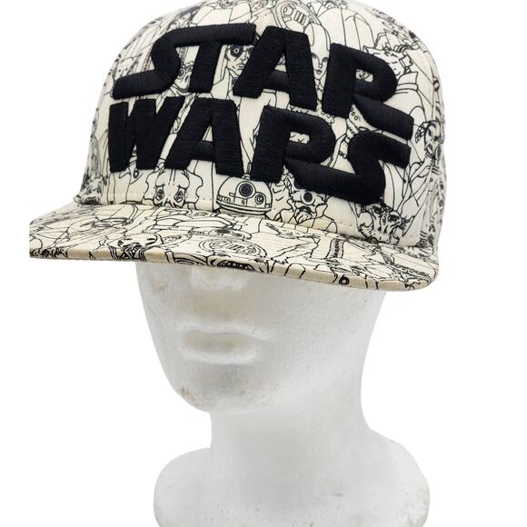 Star Wars Hat Snapback Embroidered Logo Character Print Cap Adjustable Cap - Picture 1 of 12
